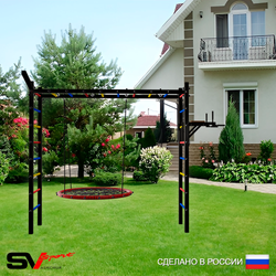 Уличная шведская стенка Sv Sport рукоход У5511.2 (Брусья/Гнездо 115см/Кронш бокс)
