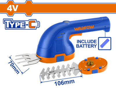 Кусторез аккумуляторный 4В Type-C (8) WADFOW WJC1504