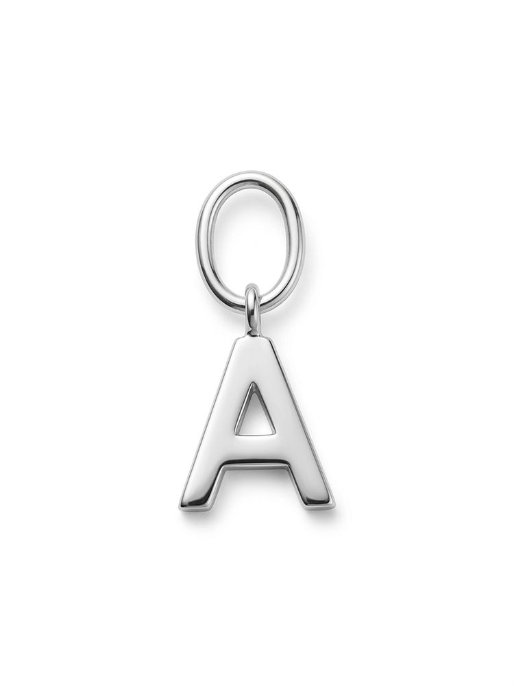 Подвеска буква А из серебра
