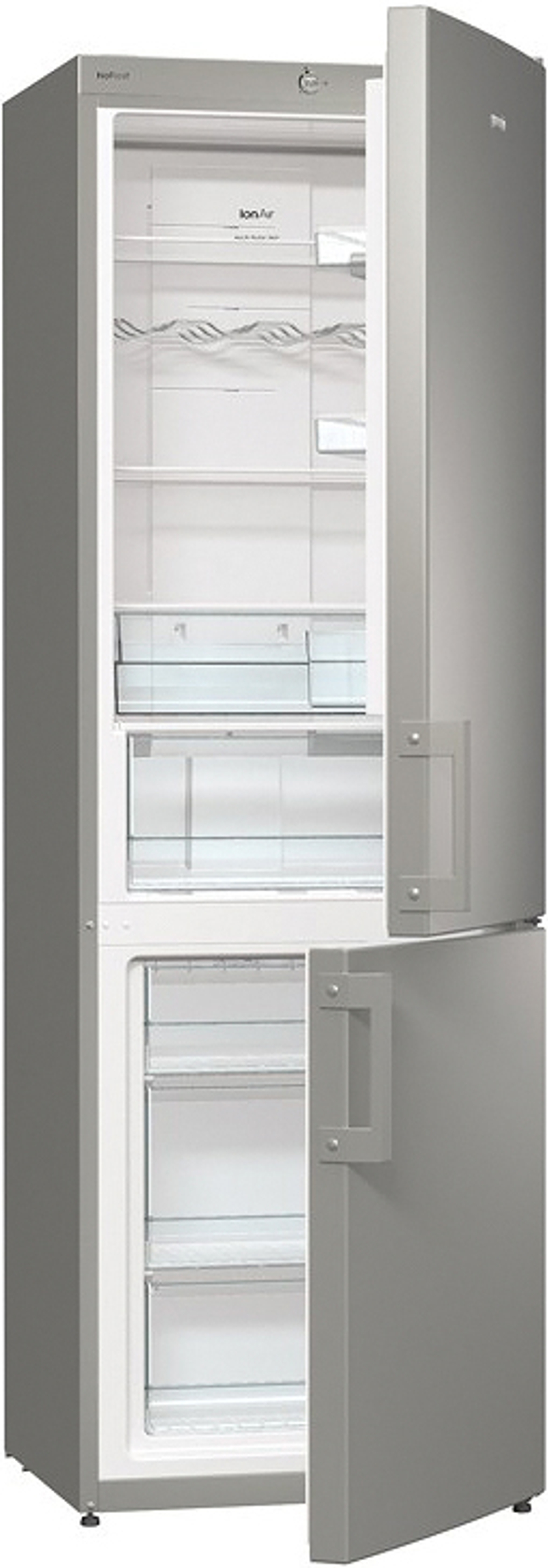 Отдельностоящий двухкамерный холодильник Gorenje NRK 6191 GX