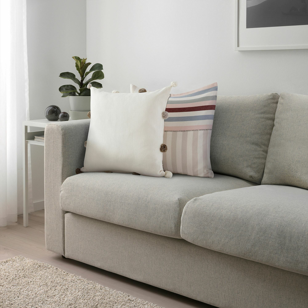 Чехол на подушку IKEA TAGHAKMAL, Белый, 50x50 см