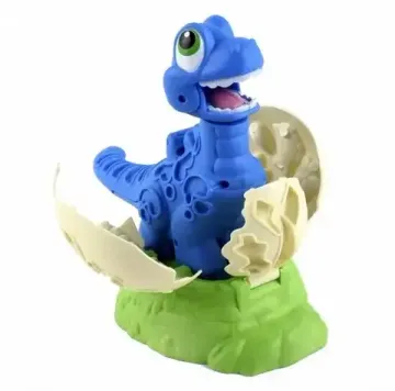 Набор для лепки Мульти Арт "Динозаврик в яйце", 6 цветов