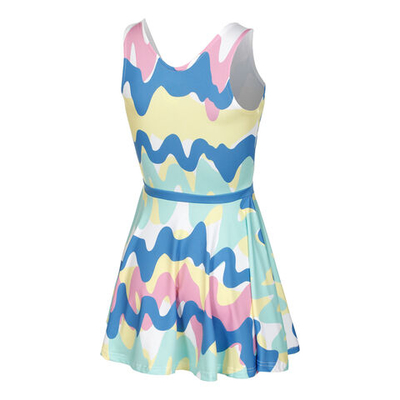 Женская теннисное платье BIDI BADU Good Vibes 2in1 Dress Women - White, Multicoloured