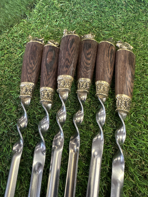 Набор шампуров "Разные звери" плоская рукоятка