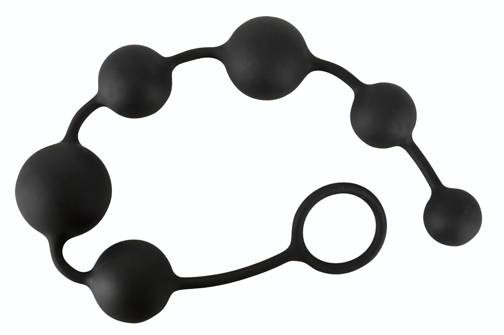 Анальная цепочка Black Velvets Anal Beads - 40 см. (Цвет: черный)