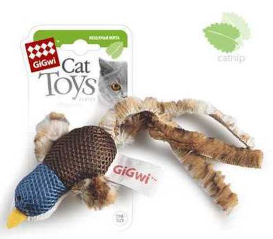 Gigwi маленькая Птичка с кошачьей мятой, ткань 15см