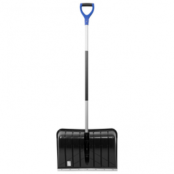 Лопата для уборки снега пластиковая, 540 х 375 х 1520 мм, стальной черенок,стальная планка, Palisad