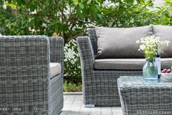 "Капучино Cингл" лаунж-зона из искусственного ротанга, цвет графит