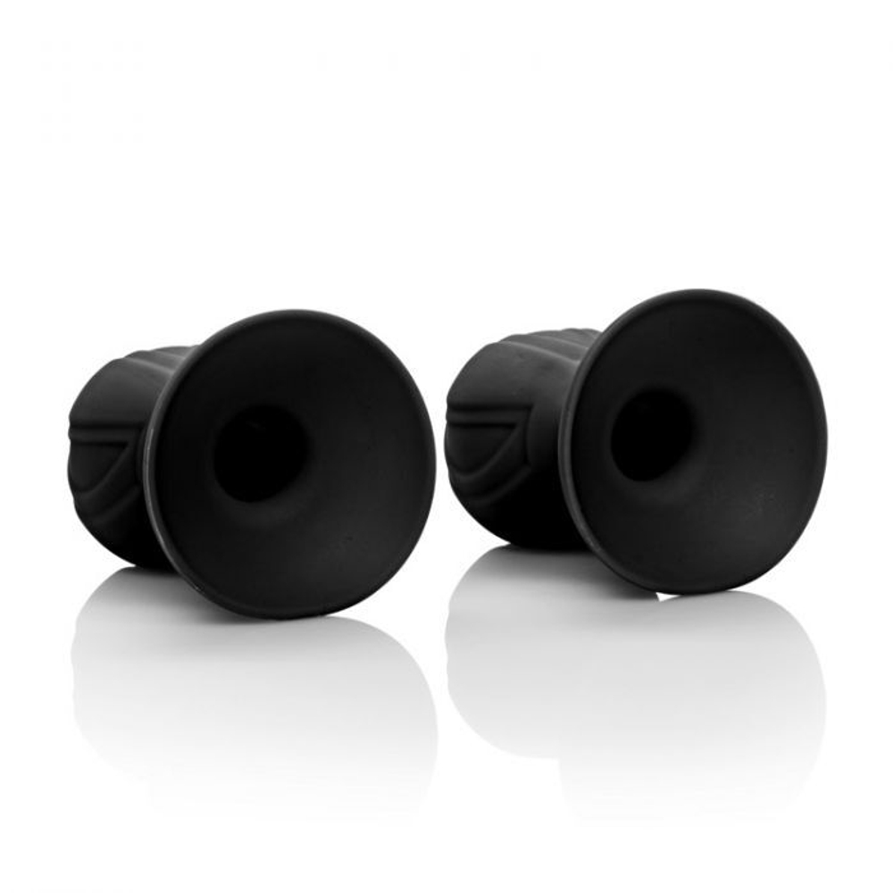Чёрные насадки-присоски на соски Nipple Play Silicone Pro Nipple Suckers (Цвет: черный)