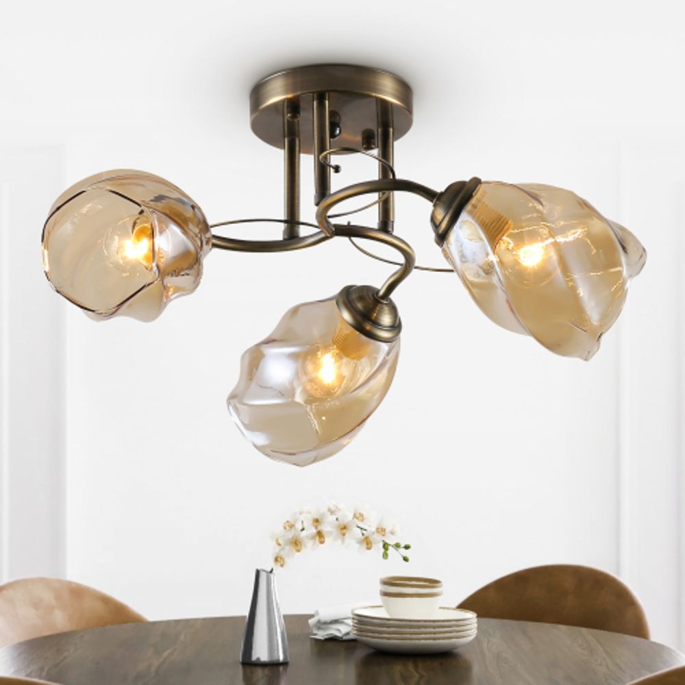 Люстра Rivoli Bruna 9130-303 3 х Е27 40 Вт модерн | Лайт