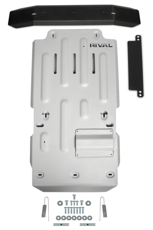 Защита КПП и РК Rival для Toyota 4Runner V (V - 4.0) 2013-н.в./Toyota Land Cruiser Prado 150 (V - 4.0) 2009-2020 2020-н.в., алюминий 6 мм, с крепежом, штампованная, 2333.9543.1.6