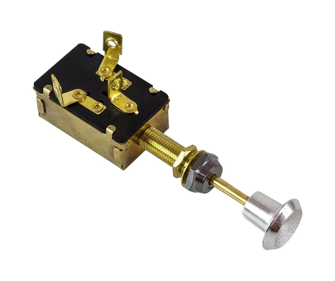 Переключатель штоковый трехпозиционный OFF-ON-ON, 12 В/15 А, 3P