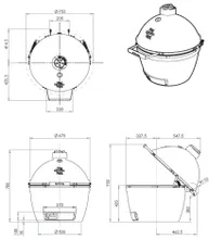 Керамический гриль Big Green Egg XL XLarge (очень большой), 61 см, на ножках с рукояткой