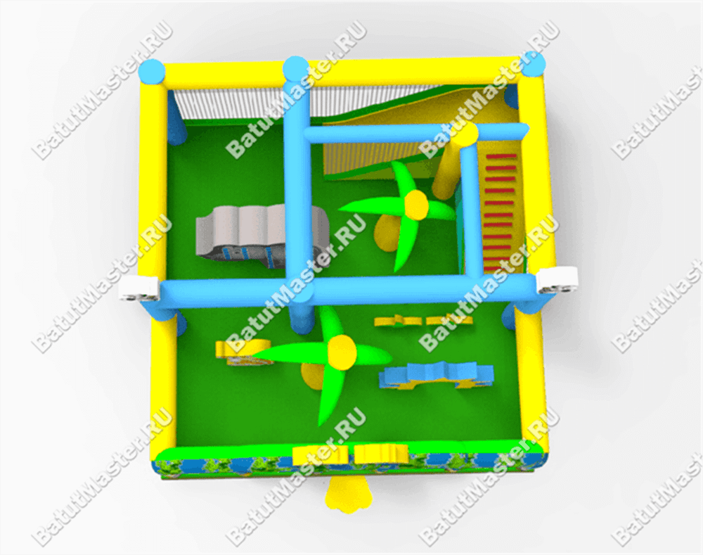 Коммерческий надувной батут "Законы джунглей макси"