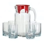 Набор питьевой 7 предметов :Кувшин 1700мл, стакан 6шт 255мл «Луна» 97328B