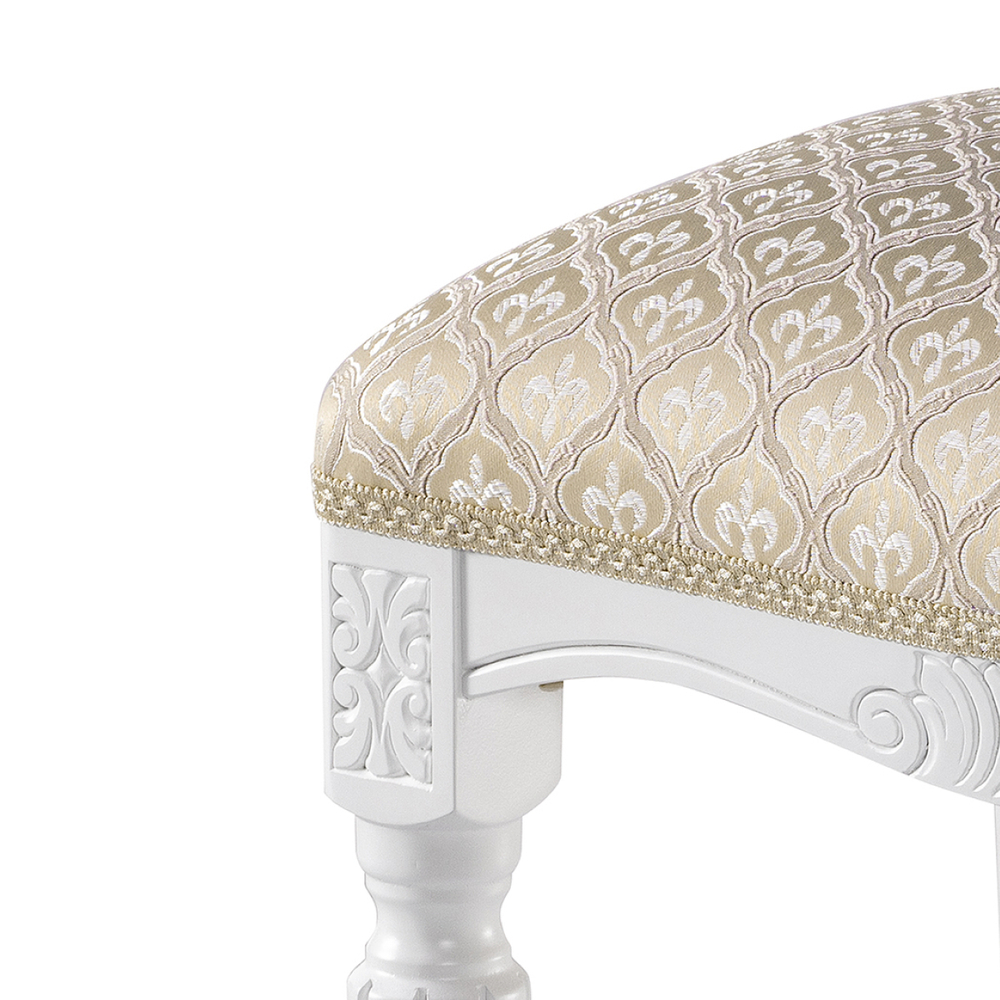 Банкетка Woodville Беттино белый, бежевый, ножки белые