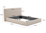 Blok Кровать бежевая со съемными чехлами для матраса 160 х 200 см
