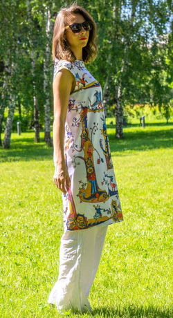 Платье "Лабиринт", по мотивам средневековой Псалтири Латтрелла