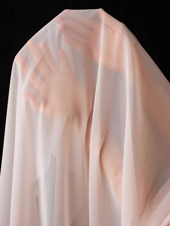 Сетка эластичная Lauma, арт. 556, пастельно-розовый 906