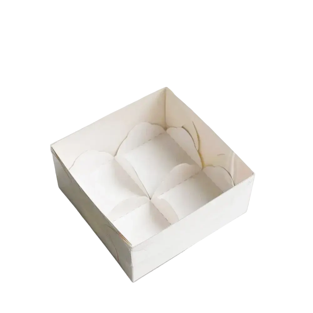 Коробка для 4-х моти с пластиковой крышкой и ложементами, 120*120*55