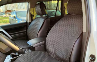 Накидки сидений ПОЛНЫЙ Coolpart MAXIMAL (кт11пр) - JJ-47-BLBL - Эко-кожа Ромб черный/кант черный