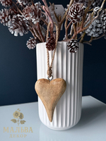 Декор подвесной "Сердце" 7,5x1x10см + 9см подвес