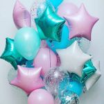 Шар (18"/46 см) Звезда, Бирюзовый 1 шт.