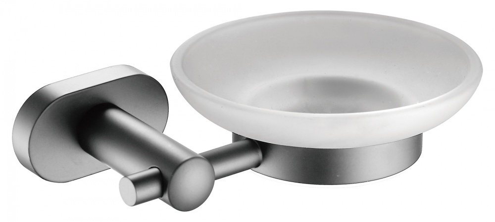 5103-G Мыльница настенная, стекло  (ГРАФИТ) ViEiR  (30/1шт)