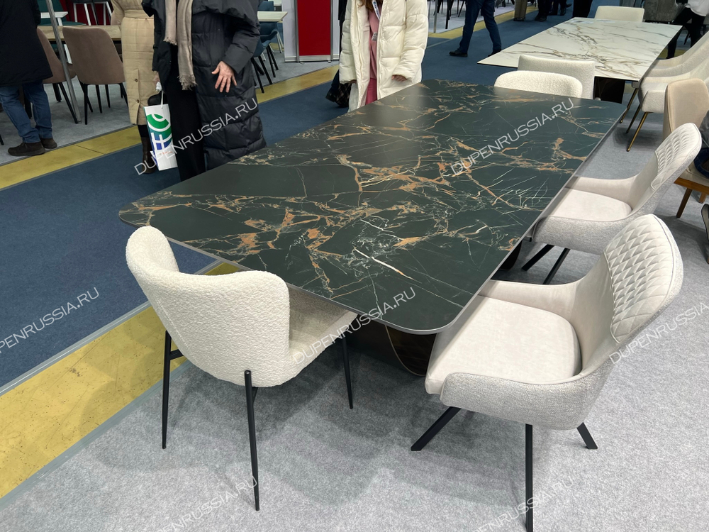 Стол DT9305FCI (240) черный керамика/бронзовый