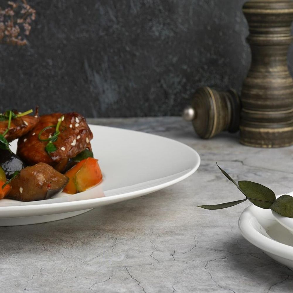 Тарелка d 25,5 см с широкими полями белая фарфор P.L. Proff Cuisine [6]