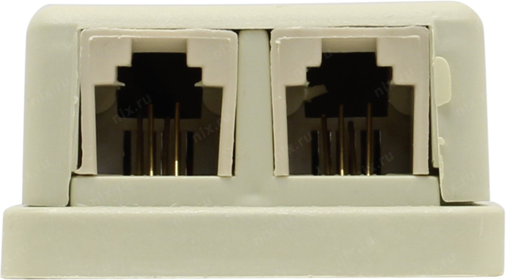 Розетка телефонная RJ-12(6P4C)-2(1)port