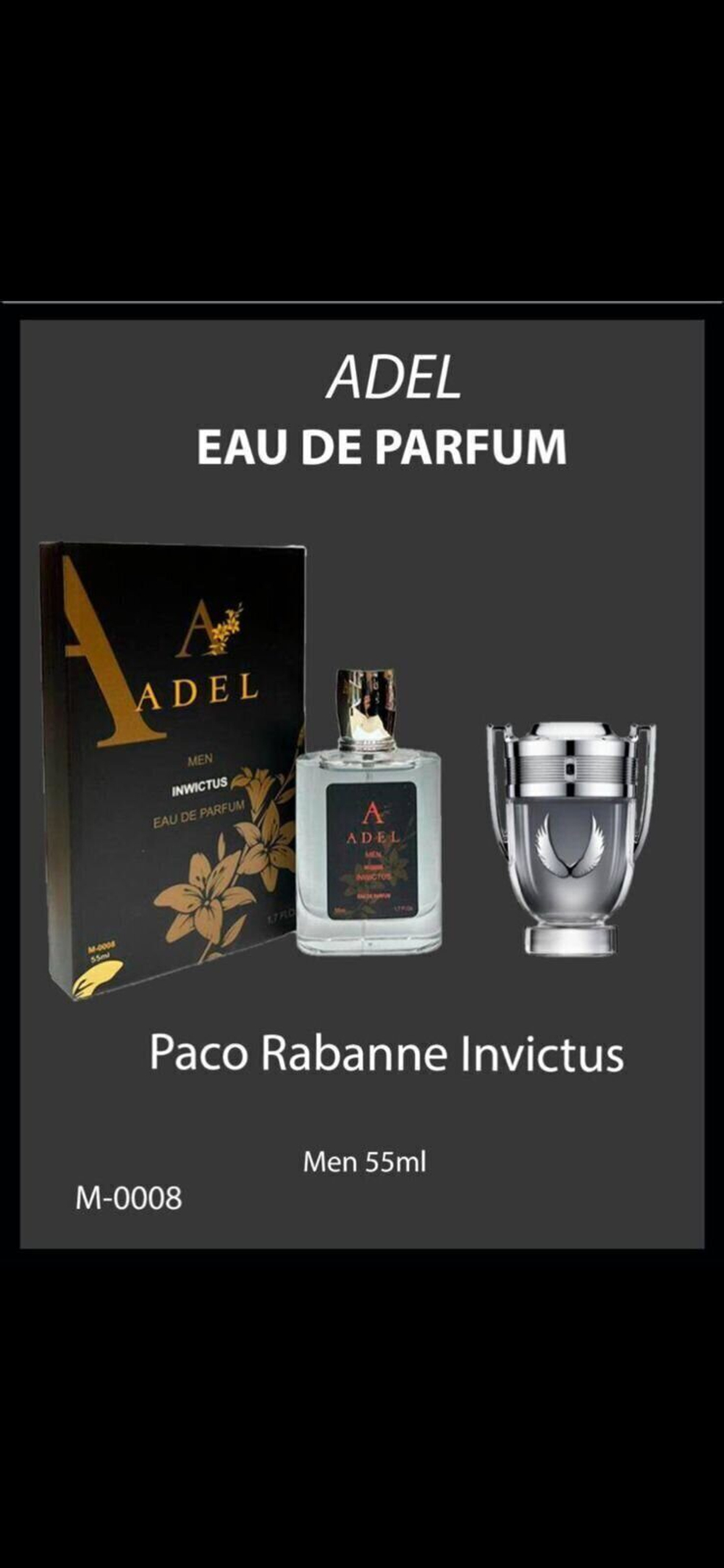 Adel M-0008 Paco Rabanne Invictus eau de parfum for men 55 ml.