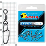 Карабин с вертлюгом для рыбалки SY-3007 №05 (упк. 8 шт.)