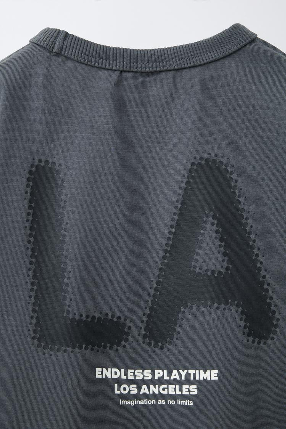 ZARA ФУТБОЛКА С НАДПИСЬЮ, АНТРАЦИТОВО-СЕРЫЙ