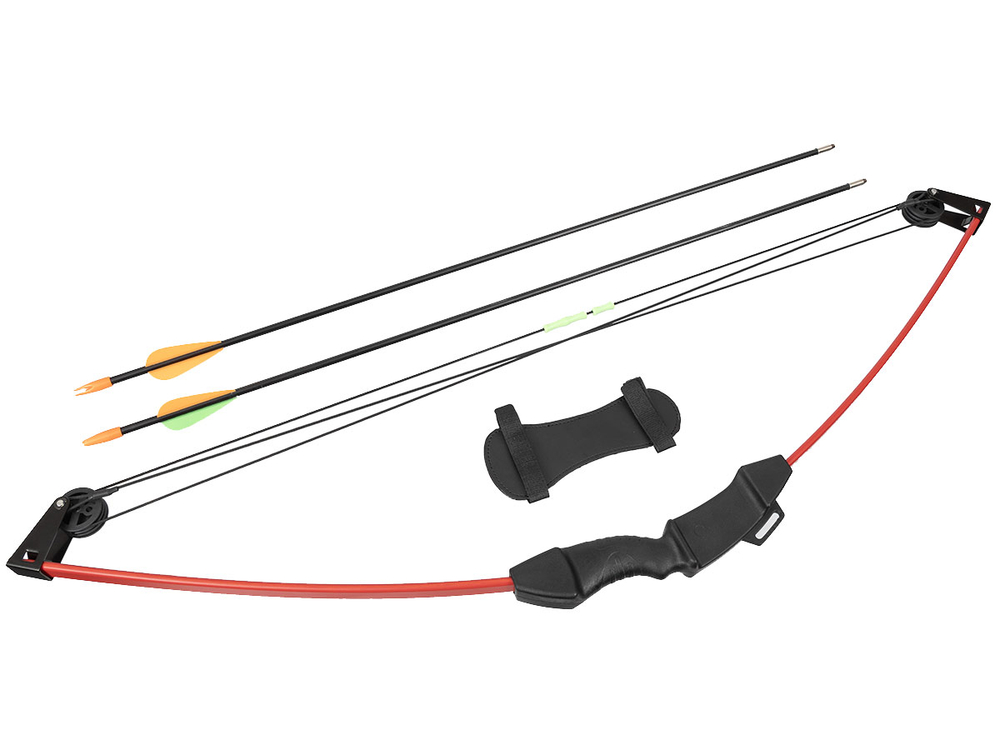 Лук блочный Stinger Pima, детский, 12 lbs/5,5 кг, ABS-пластик, красный (SG-BOW-M-12-RED)