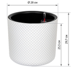 Кашпо ФАСЕТ 13,5л D280мм H=255мм вставка и автополив, с индикатором уровня воды
