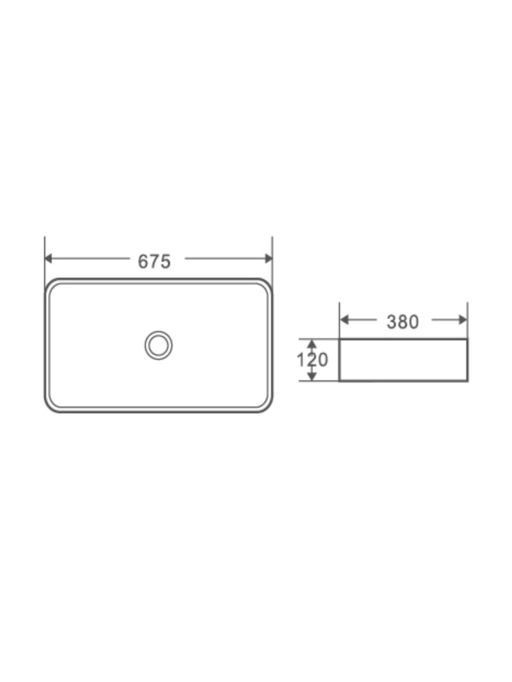 Раковина накладная (матовая черная) WeltWasser WW  ELBACH 2250 MB 675х380х120