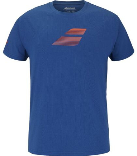 Теннисная футболка Babolat Exercise Big Flag - Blue