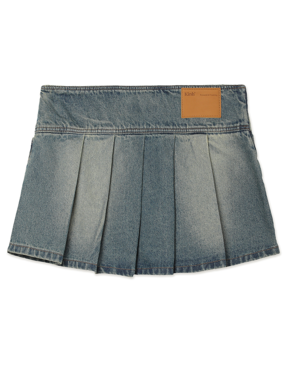Юбка Low-waist Unblalnce Denim Pleats Mini