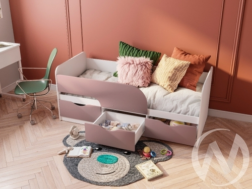 Кровать Стандарт 0.9 КР-22 NEW (белый/MF13 шарли пинк)