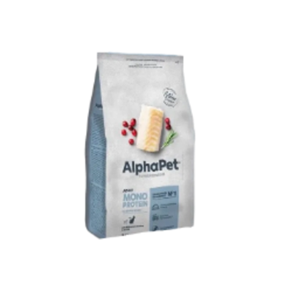 Сухой корм для взрослых кошек AlphaPet Superpremium Monoprotein (АльфаПет) из белой рыбы, 3кг