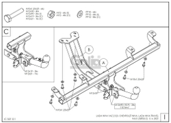 Фаркоп оцинкованный Galia L028A для Lada Niva Travel 2021-, Chevrolet Niva 2123 2008-2020, Lada Niva 2020-2021(паспорт и сертификат в комплекте)(без электрики)