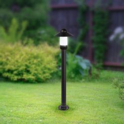 Садово-парковый светильник ЭРА НТУ 01-60-010 Поллар напольный черный IP54 Е27 max60Вт h1060мм | Садово-парковые светильники