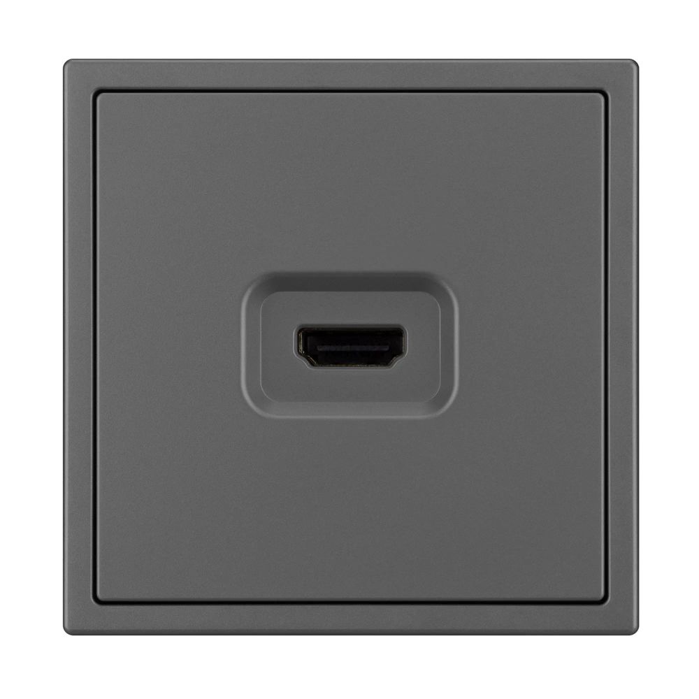 Механизм HDMI розетки SCT-NOBE-MHD1-SFPL-GR (Arlight, Серый базальт) 061844