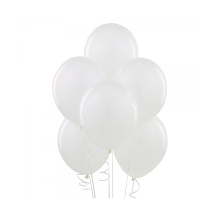 Белые воздушные шары металик
