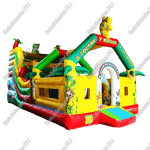 Батут с горкой "В гостях у жирафа", 8*4*5 м