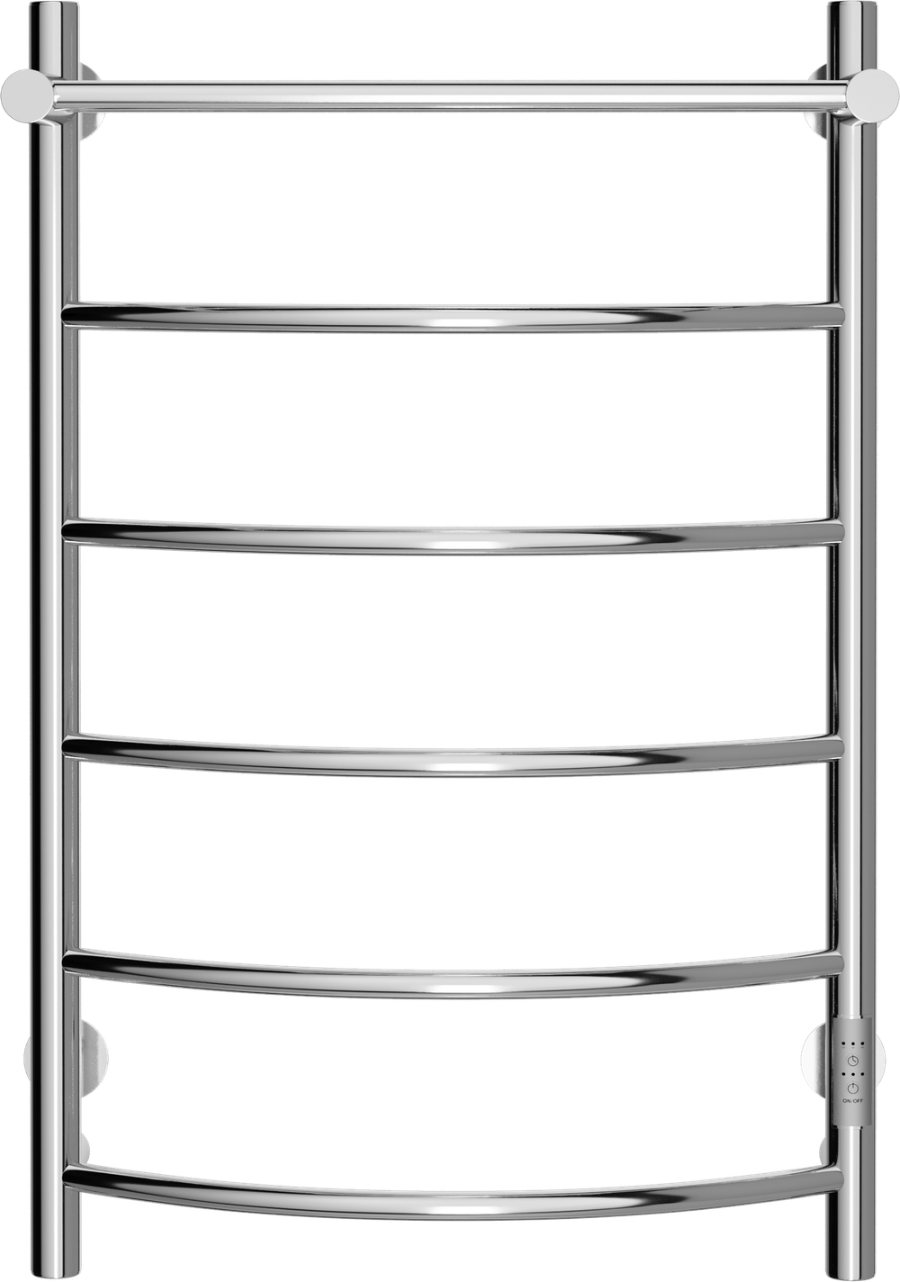 Полотенцесушитель электрический EWRIKA Сафо ПР 80x55 см, подключение справа, слева, глянцевый хром, лесенка, с полкой