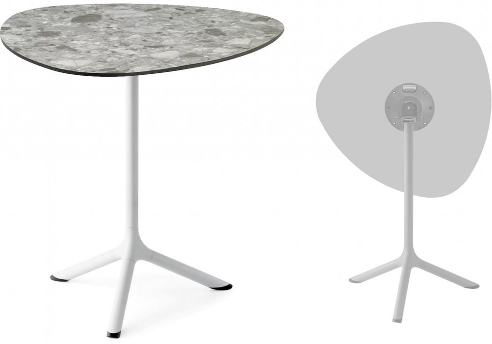 Стол ламинированный обеденный складной Scab Design Tripe Folding, белый, зернистый