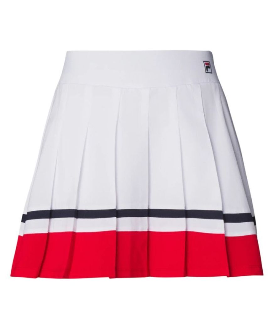 Теннисная юбка для девочки Fila Sabine - white/fila red comb