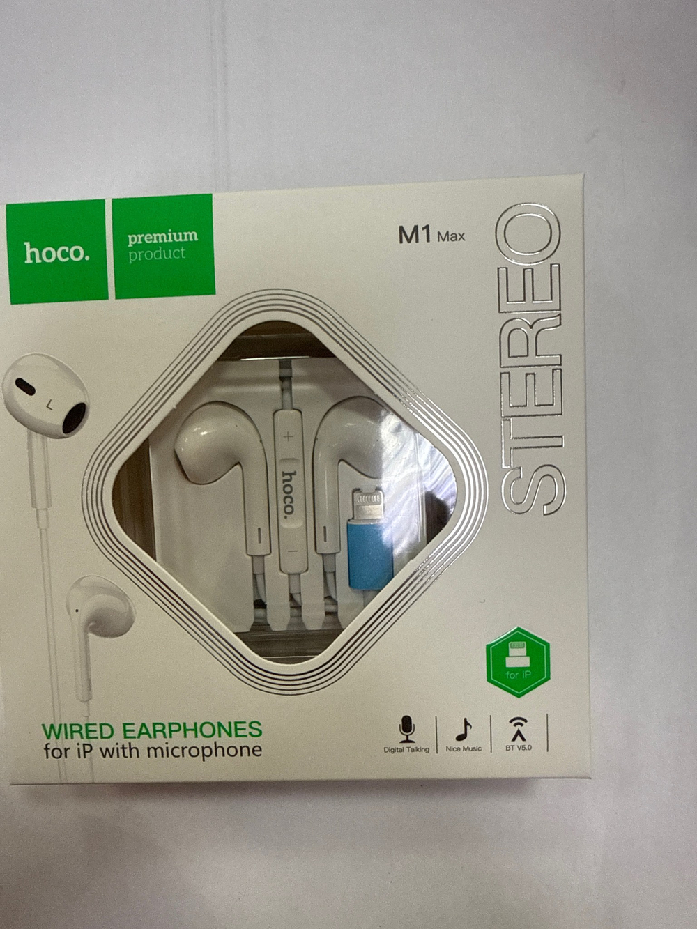 Наушники проводные Hoco M1 max crystal IP with mic White